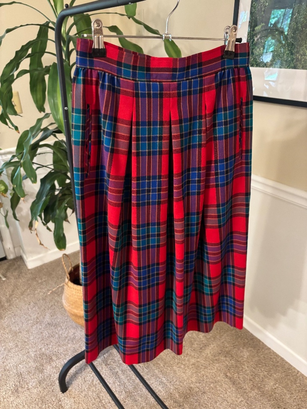 Pendleton 100% Wool Plaid Skirt Vintage Size 6